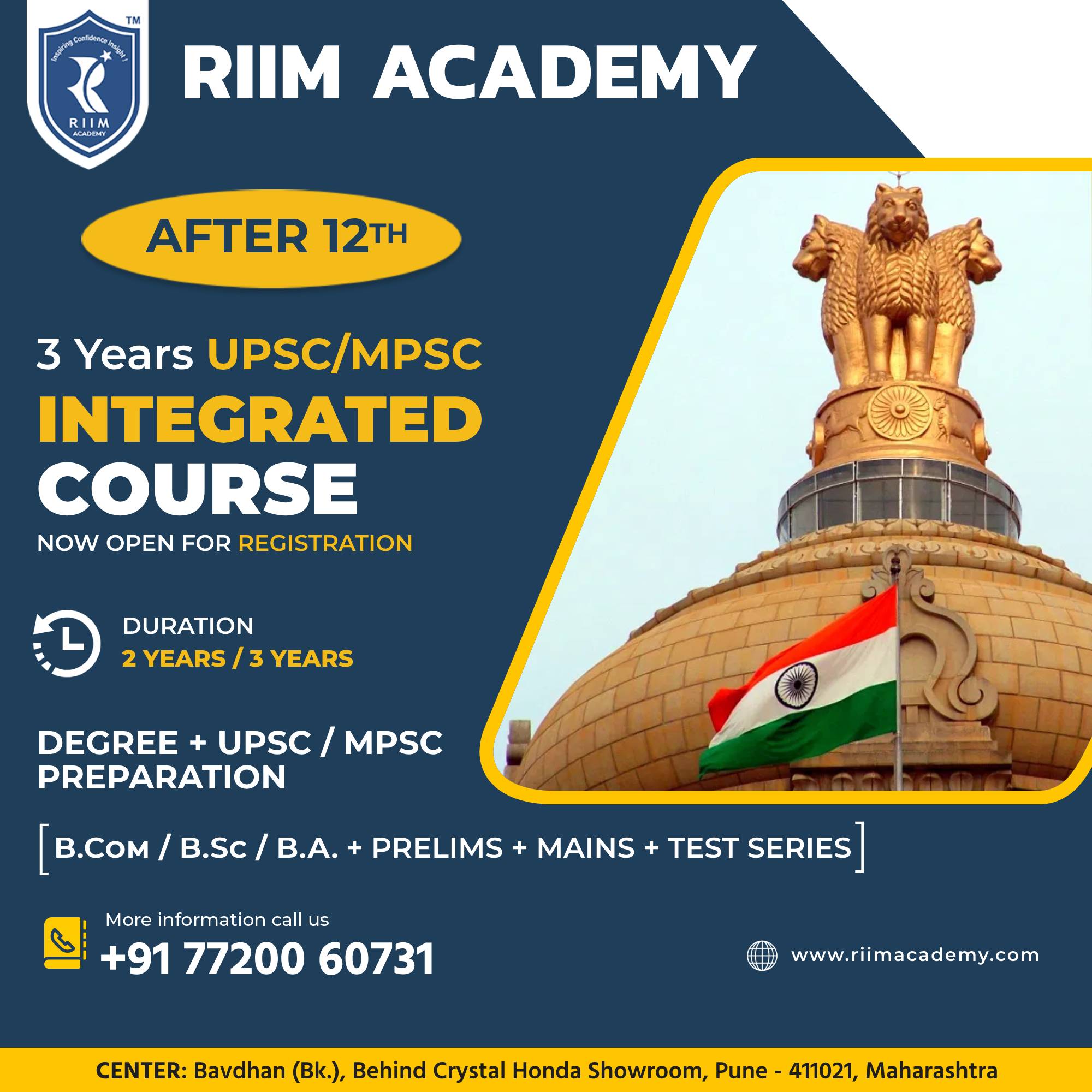 3 Years Integrated Course for UPSC in Pune 